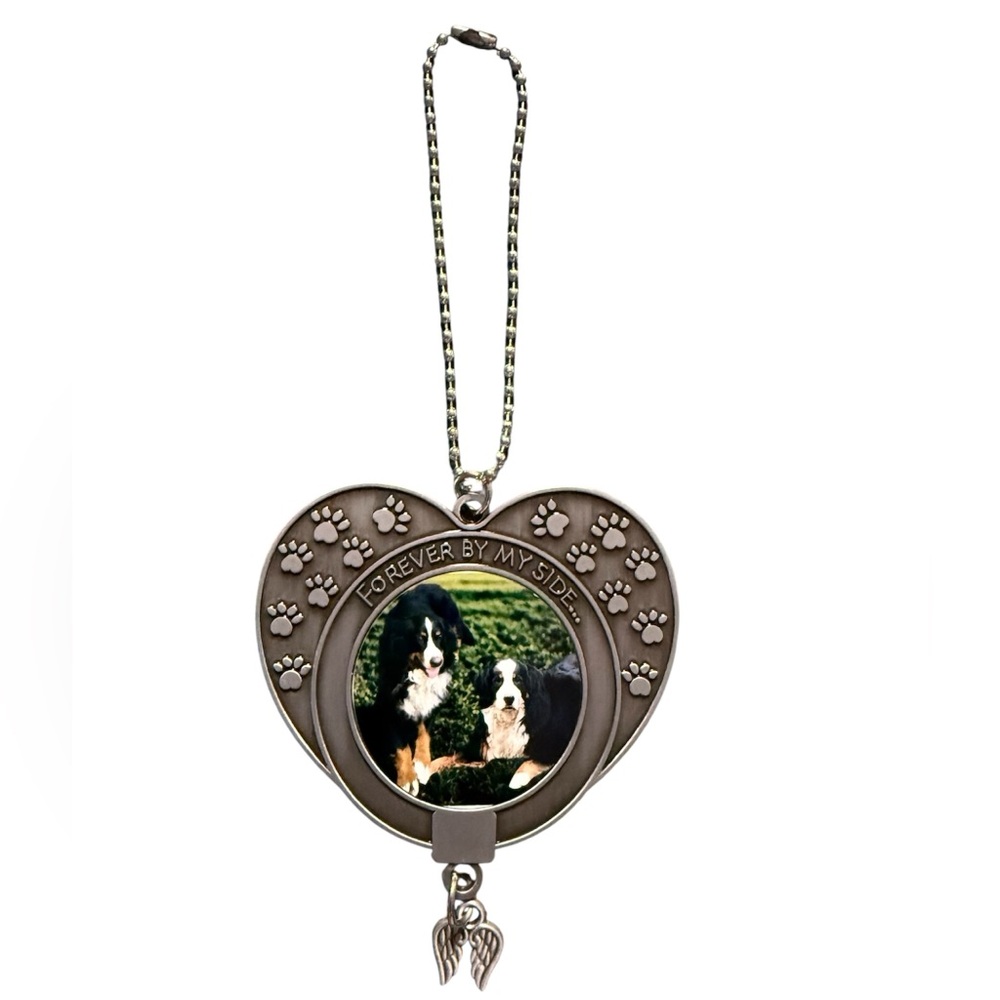 Memorial Pet Photo Ornament/ Car Mirror Charm